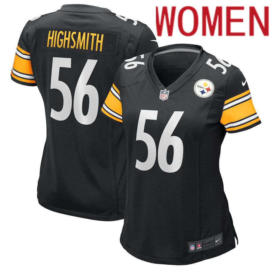Women Pittsburgh Steelers #56 Alex Highsmith Nike Black Game NFL Jersey->women nfl jersey->Women Jersey